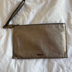 Fossil Metallic Wristlet Clutch